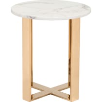 hammy white gold end table   