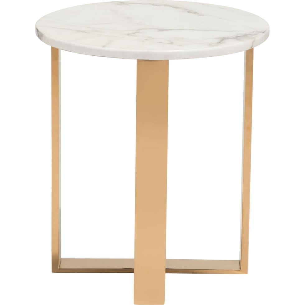 hammy white gold end table   