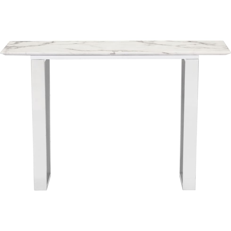 hammy white silver console table   