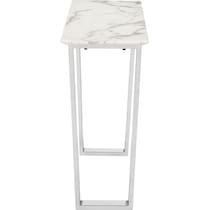 hammy white silver console table   