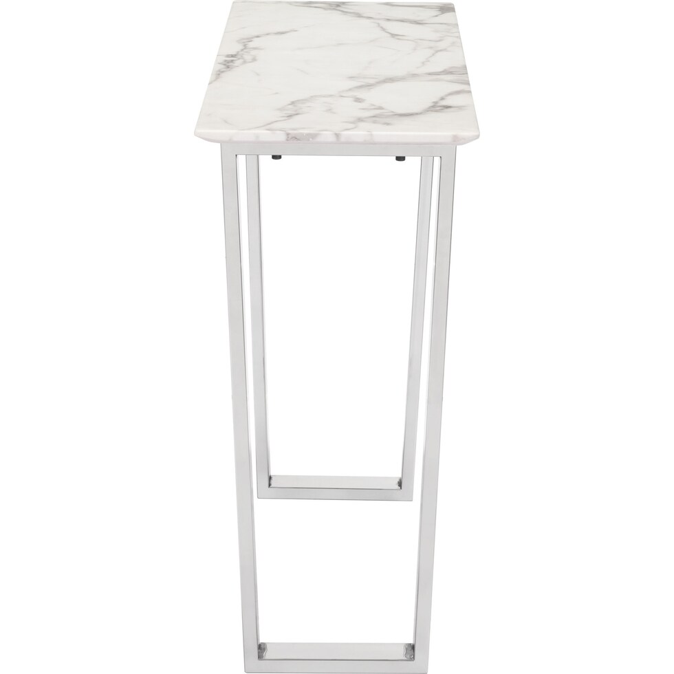 hammy white silver console table   