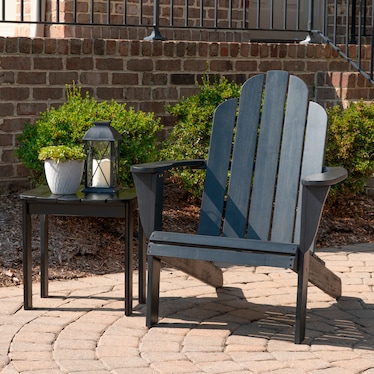 Hampton Beach Outdoor Adirondack Chair and End Table