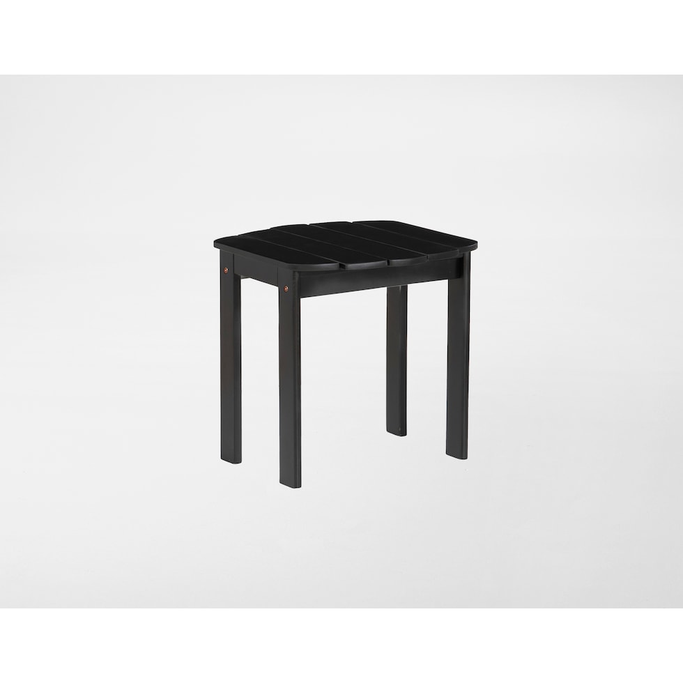 hampton beach black outdoor end table   