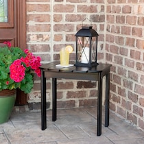 hampton beach black outdoor end table   