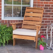 hampton beach brown outdoor chair   