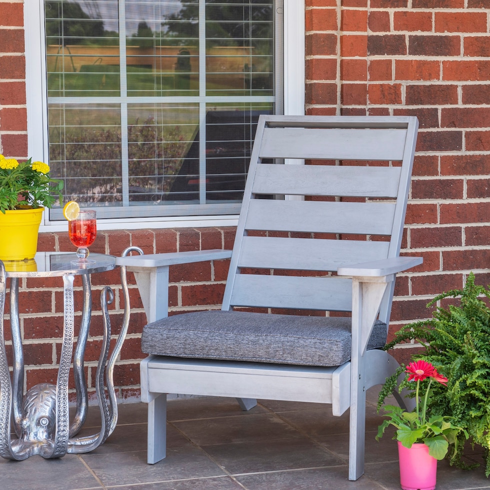 hampton beach gray outdoor chair   