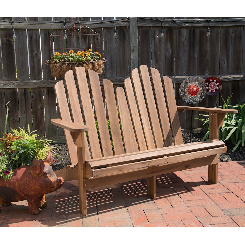 hampton beach light brown outdoor bench   