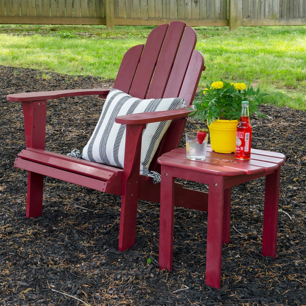 hampton beach red outdoor chair   