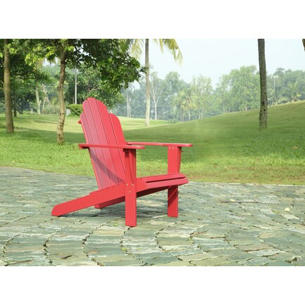 Hampton Beach Outdoor Adirondack Chair - Red