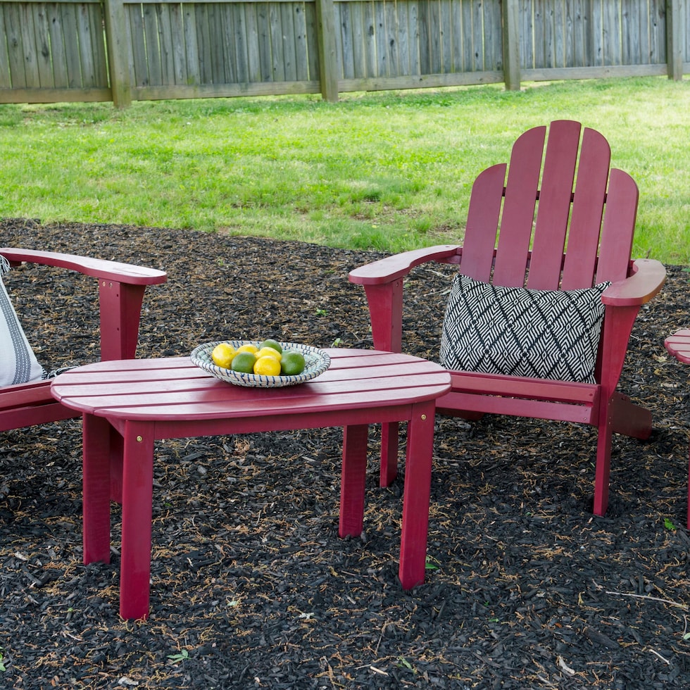 hampton beach red outdoor coffee table   