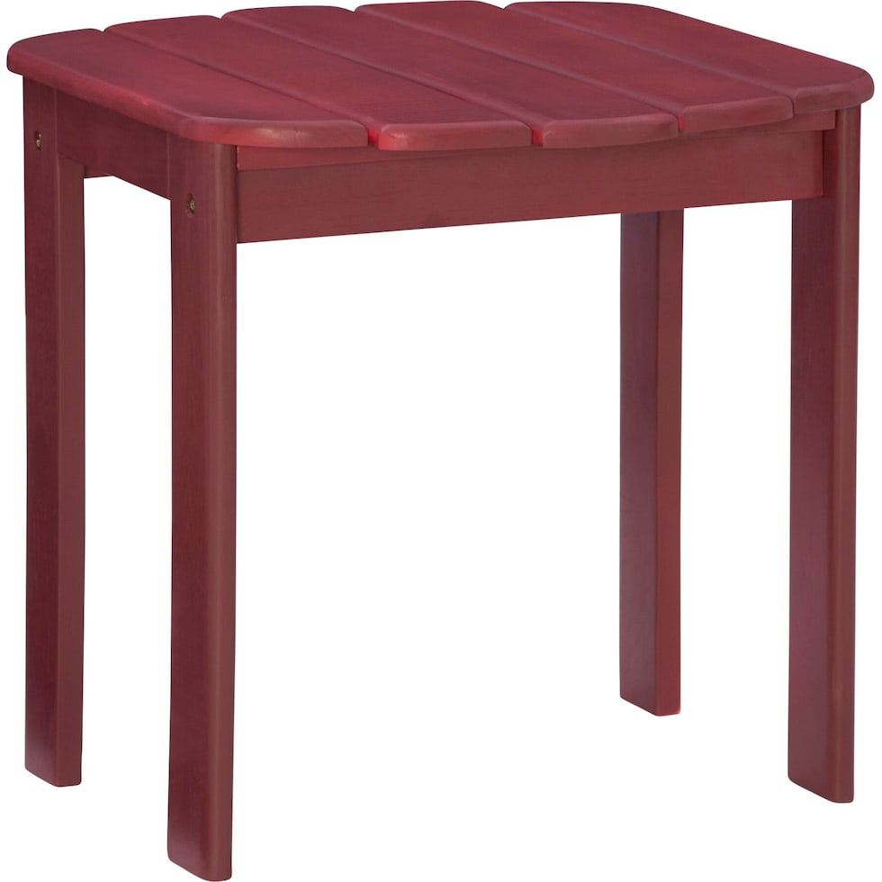 hampton beach red outdoor end table   