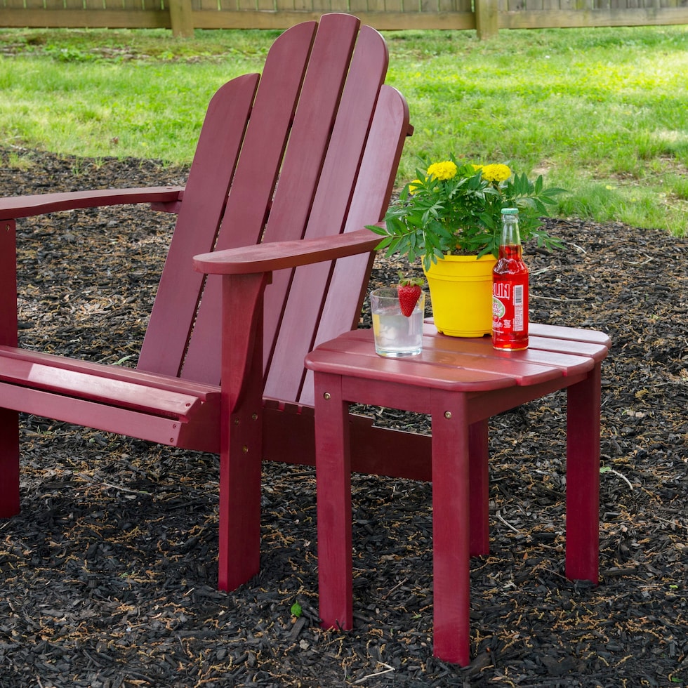 hampton beach red outdoor end table   