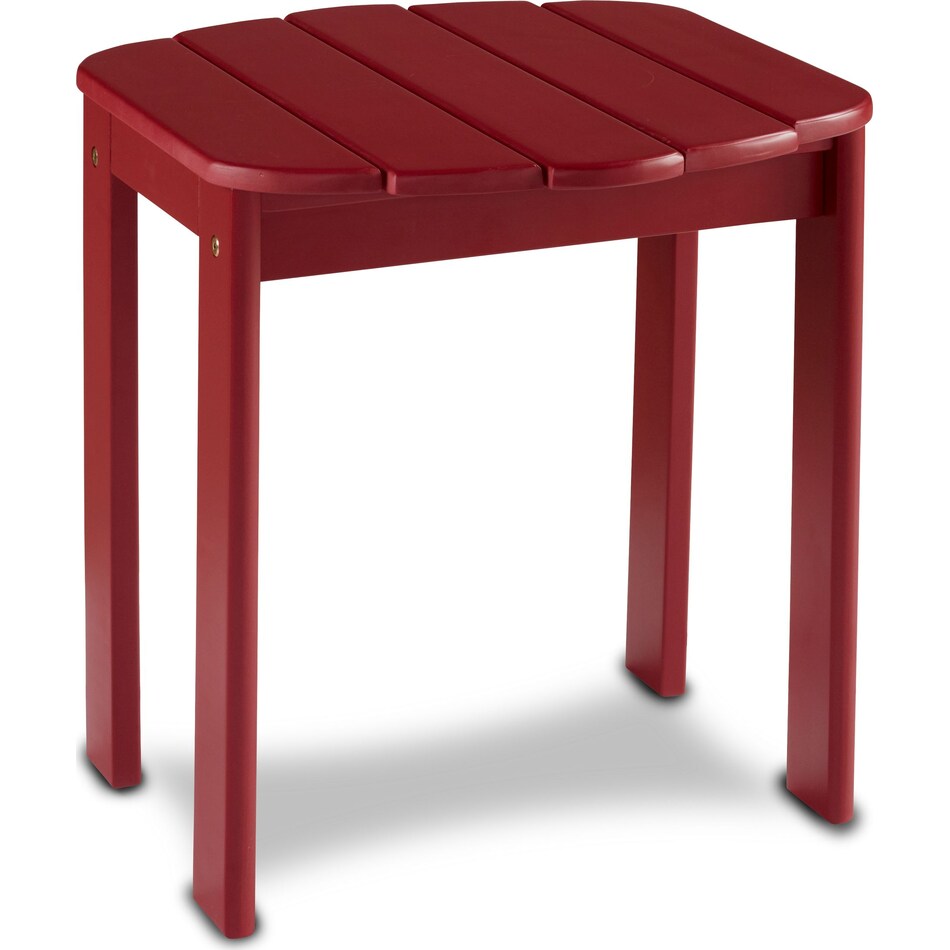 hampton beach red outdoor end table   