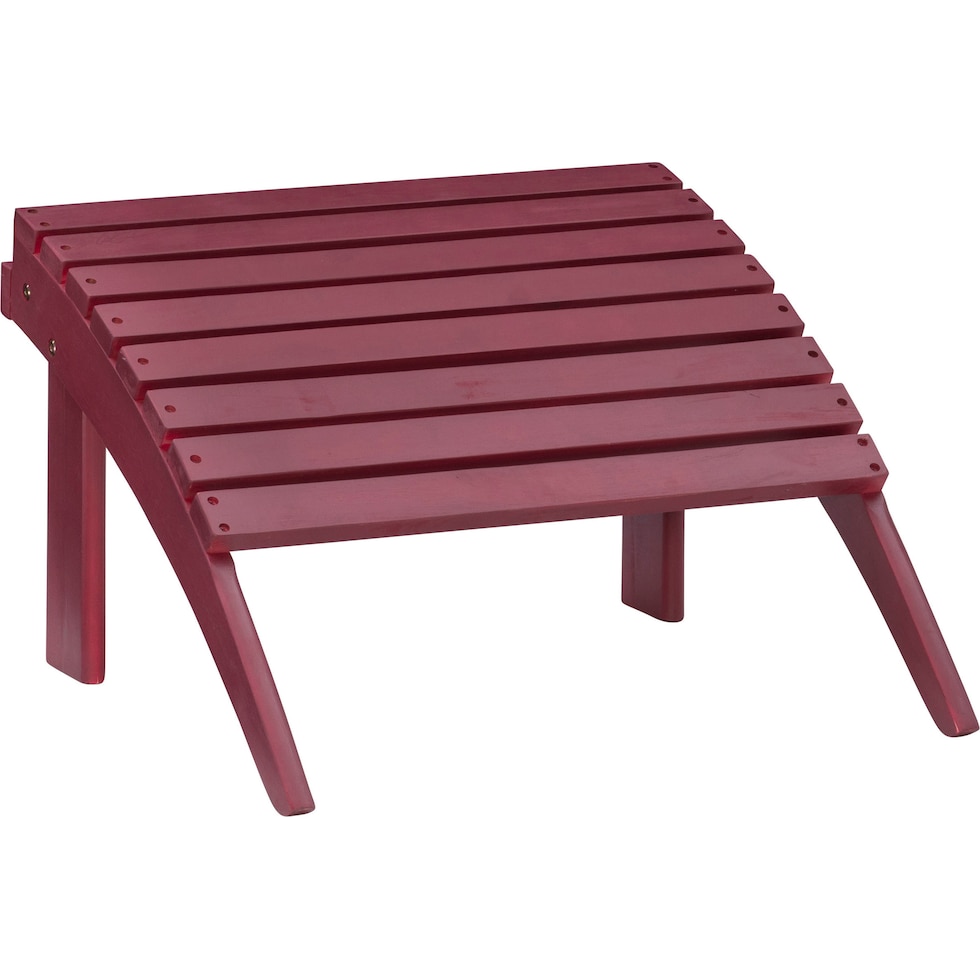 hampton beach red outdoor ottoman   