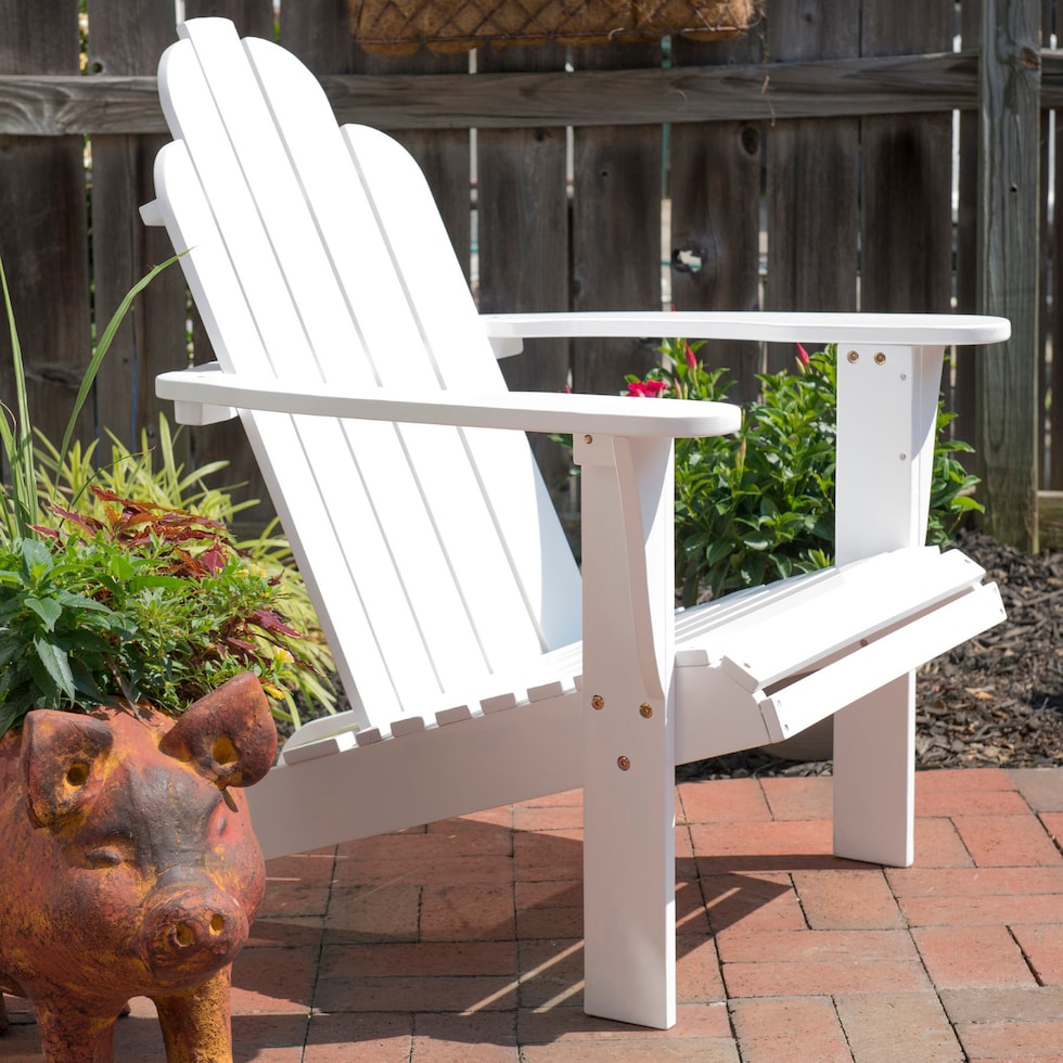 hampton beach white outdoor chair   