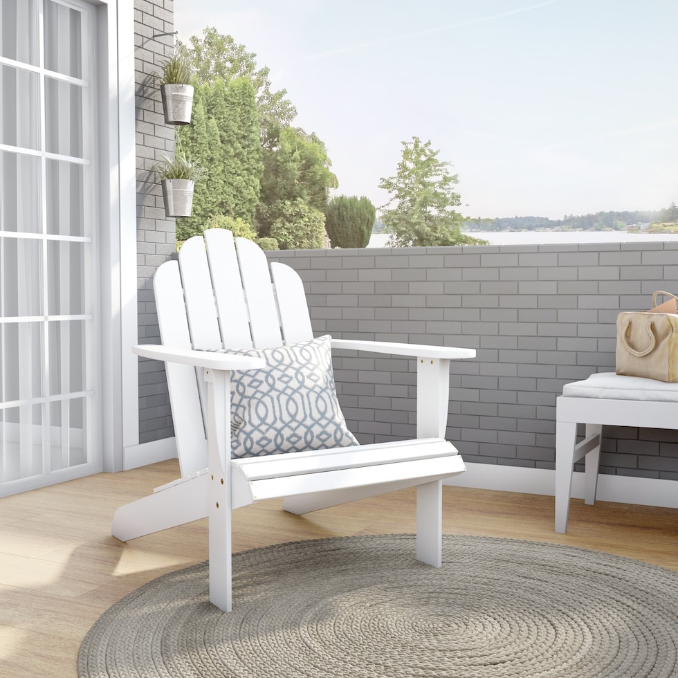 hampton beach white outdoor chair   