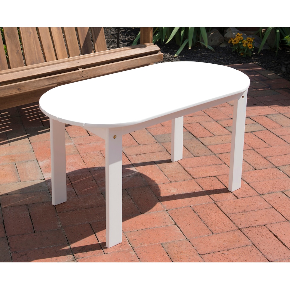 hampton beach white outdoor coffee table   