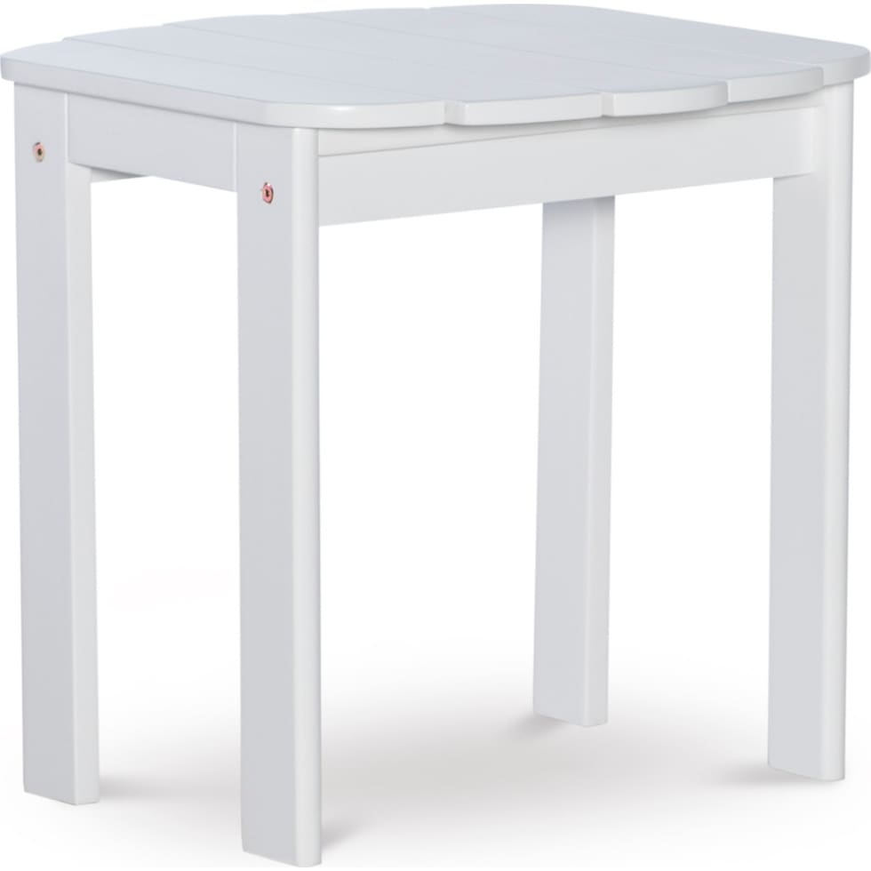 hampton beach white outdoor end table   