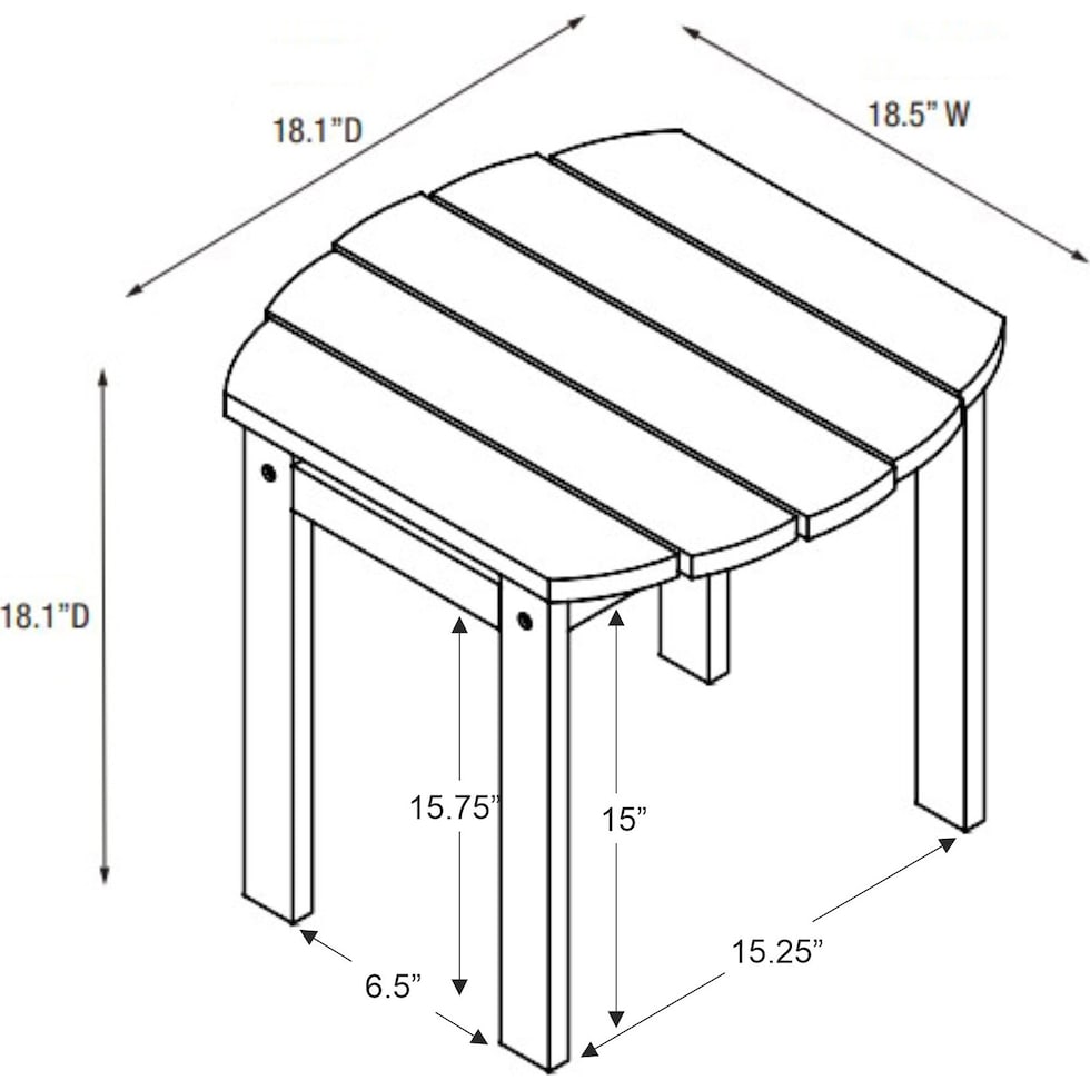 hampton beach white outdoor end table   