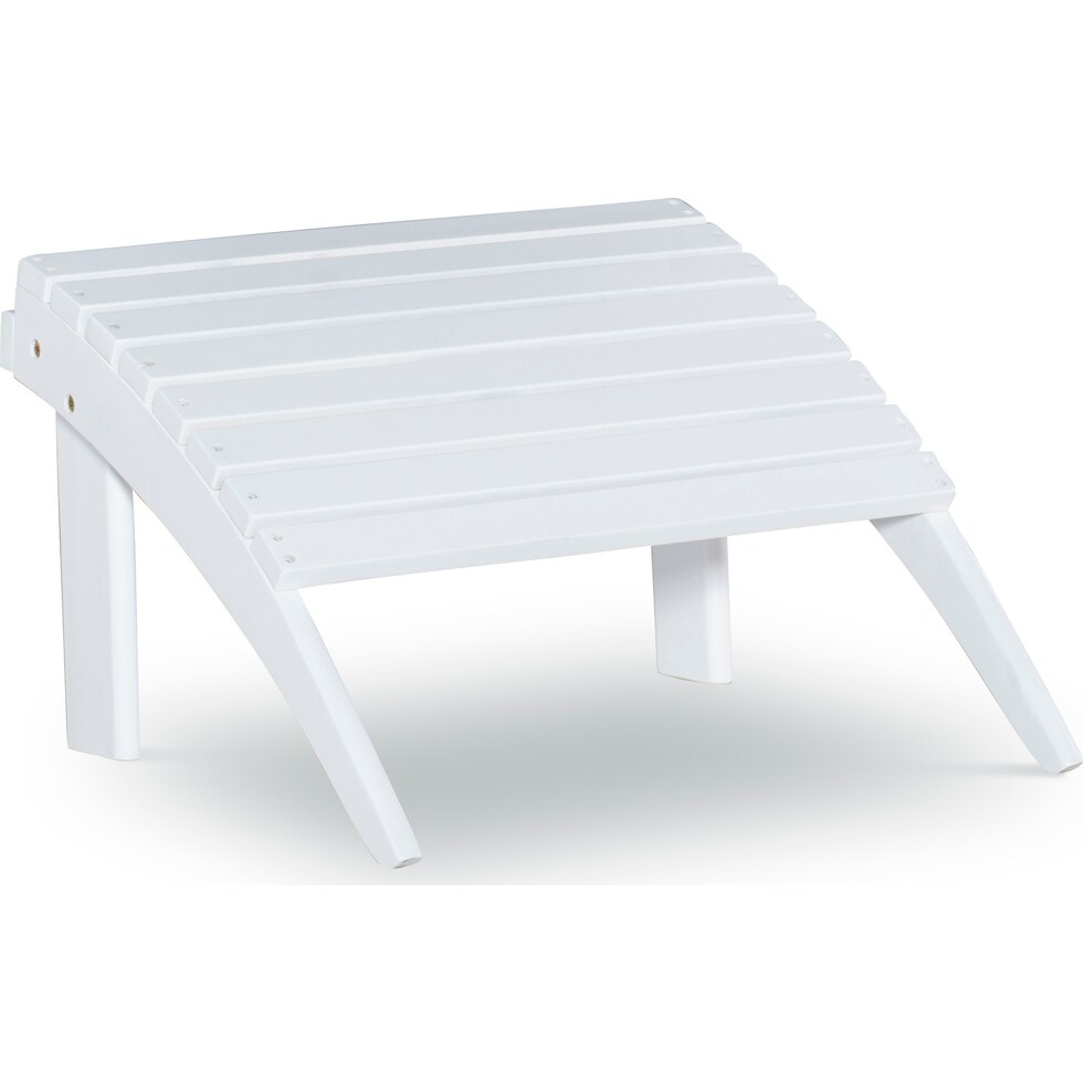 hampton beach white outdoor ottoman   