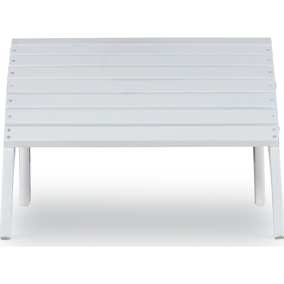 hampton beach white outdoor ottoman   