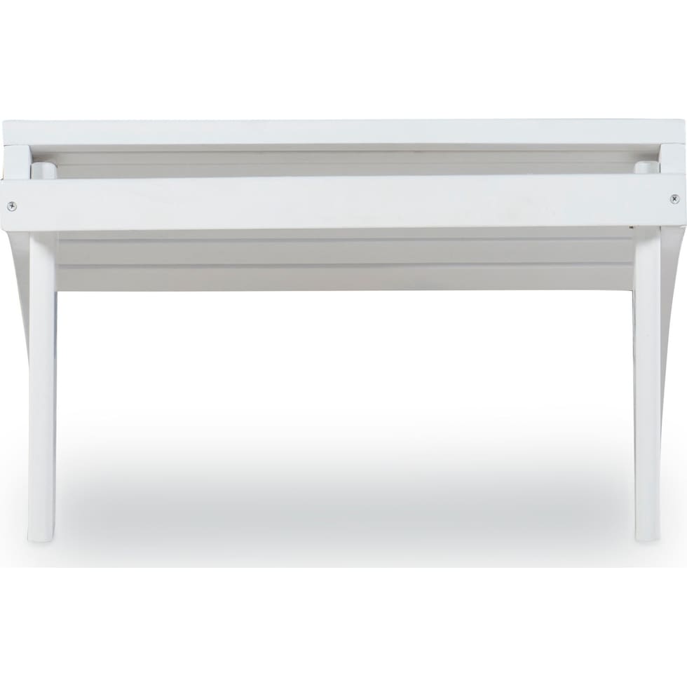 hampton beach white outdoor ottoman   