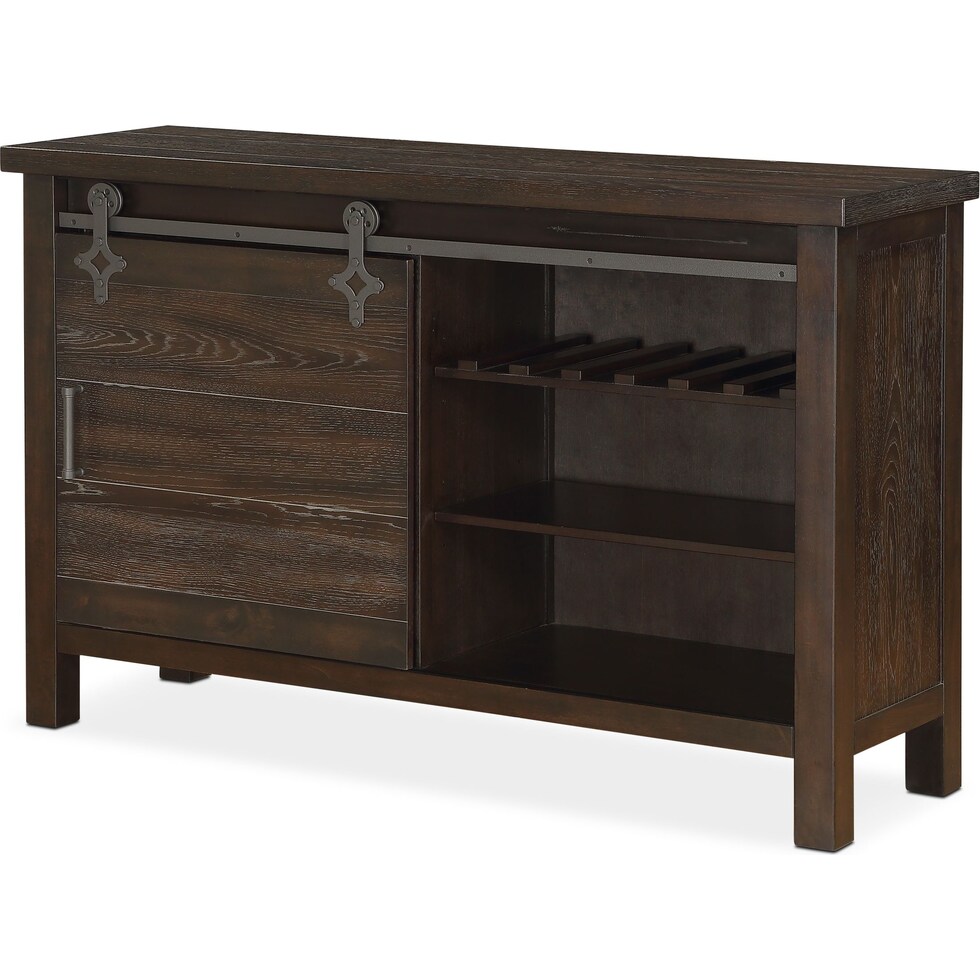 hampton dining dark brown server   