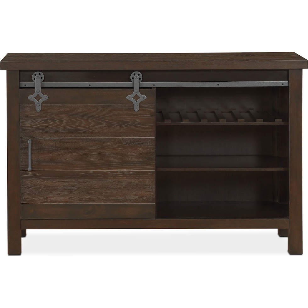 hampton dining dark brown server   