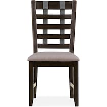 hampton dining dark brown side chair   