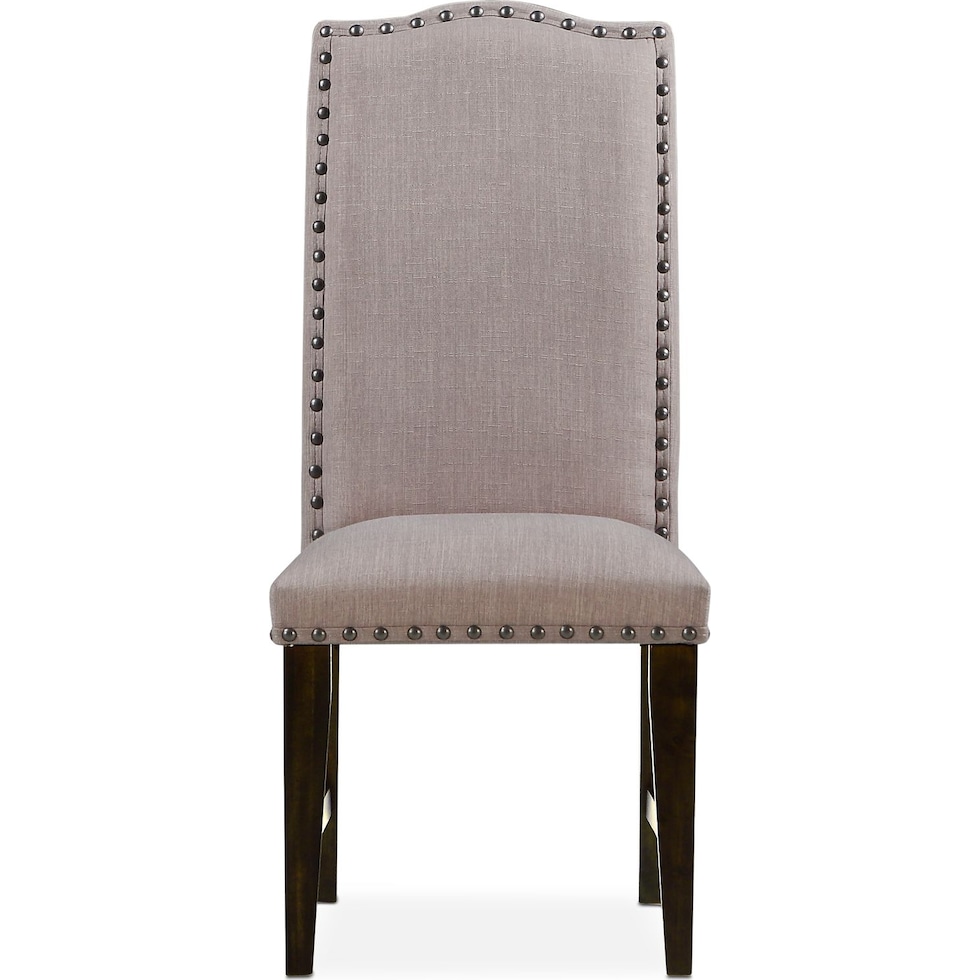 hampton dining dark brown upholstered side chair   