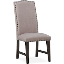 hampton dining dark brown upholstered side chair   