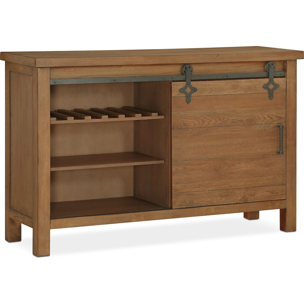 hampton dining light brown server   