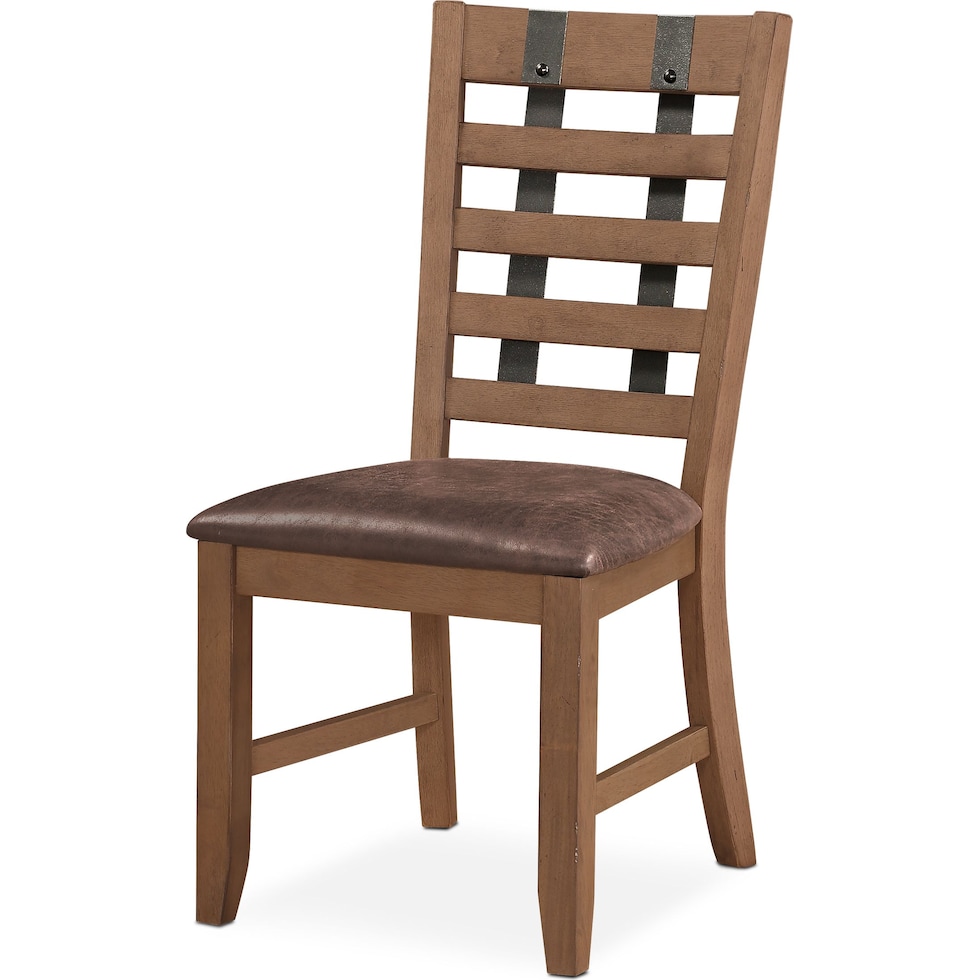 hampton dining light brown side chair   