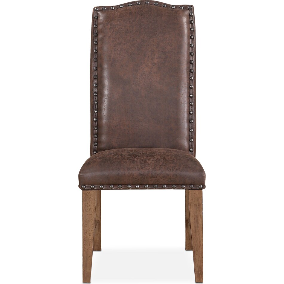 hampton dining light brown upholstered side chair   