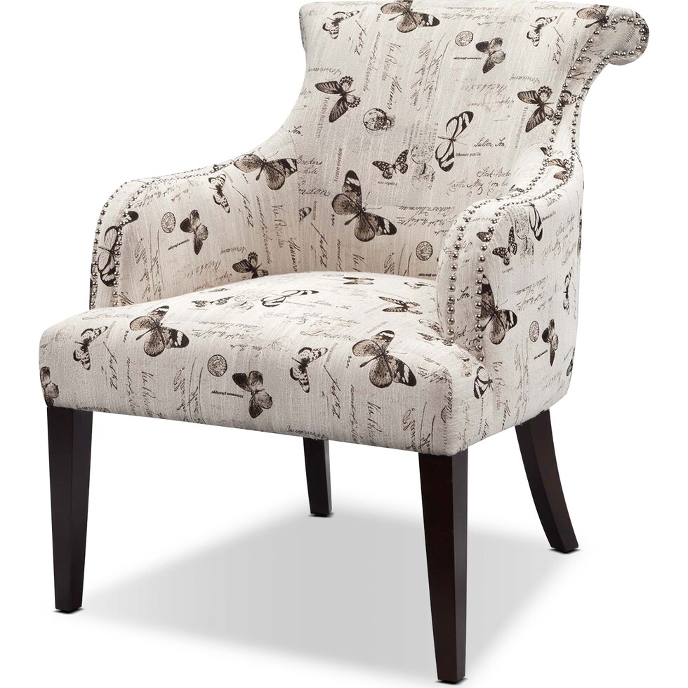 hampton cream accent chair   