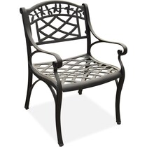 hana outdoor dining black outdoor chair   