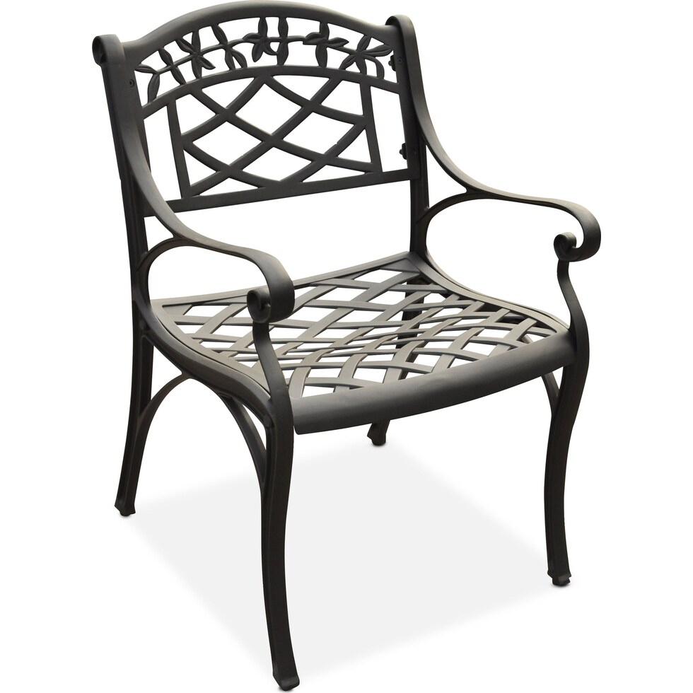hana outdoor dining black outdoor chair   