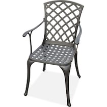 hana outdoor dining black outdoor chair   
