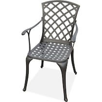 hana outdoor dining black outdoor chair   
