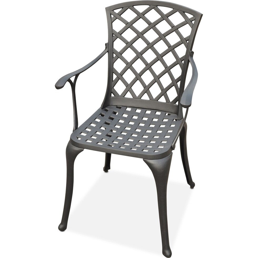 hana outdoor dining black outdoor chair   