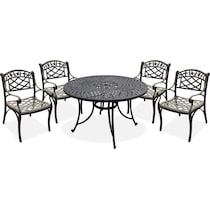 hana outdoor dining black outdoor dinette   