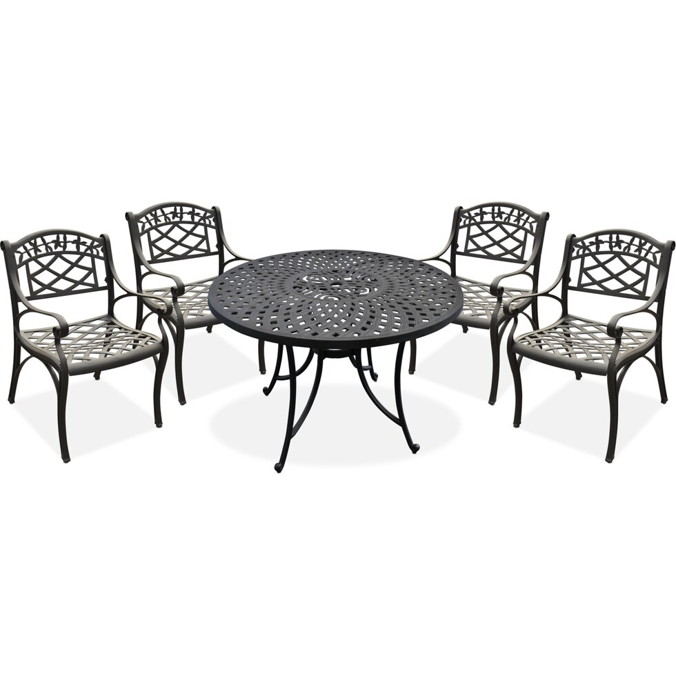hana outdoor dining black outdoor dinette   