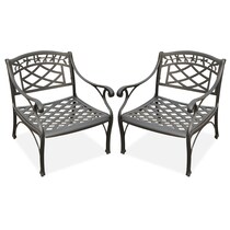 hana outdoor black outdoor chair set   