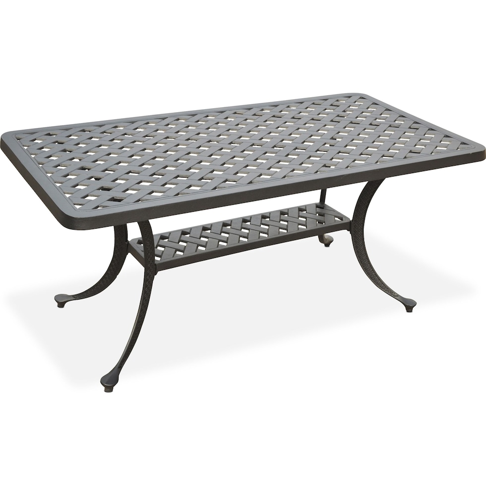 hana outdoor black outdoor coffee table   