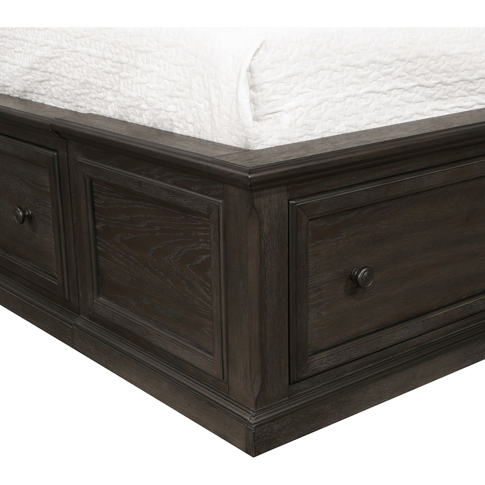 hanover bedroom dark brown  pc queen bedroom   