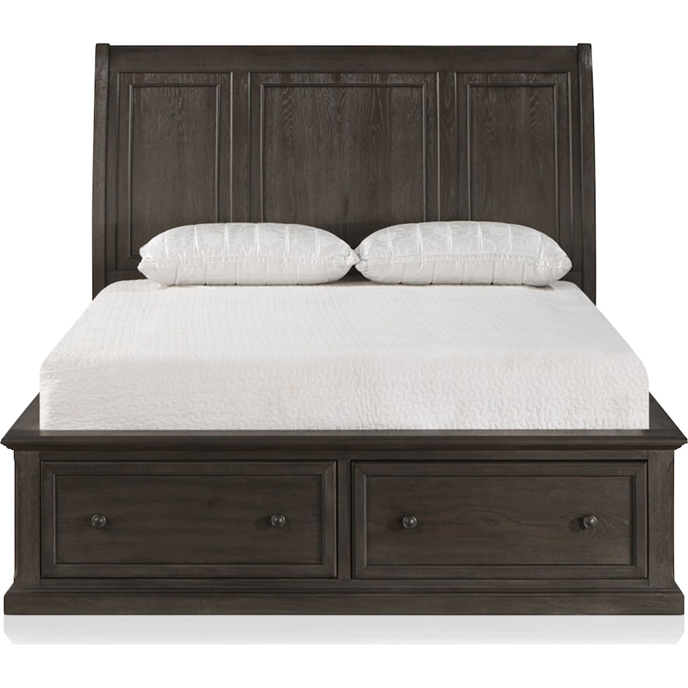 hanover bedroom dark brown  pc king bedroom   