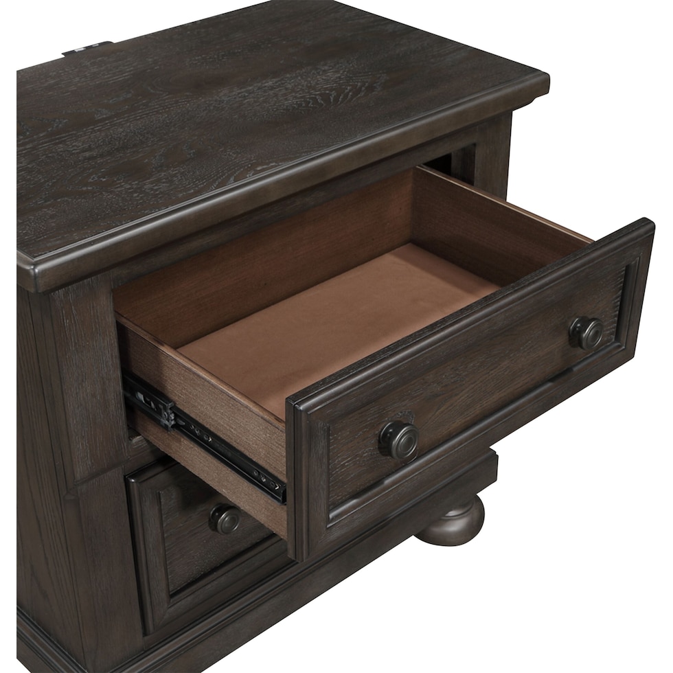 hanover bedroom dark brown  pc king bedroom   