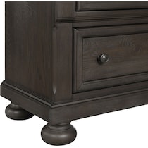 hanover bedroom dark brown  pc king bedroom   