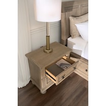 hanover bedroom light brown nightstand   