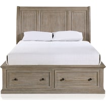 hanover bedroom light brown queen bed   